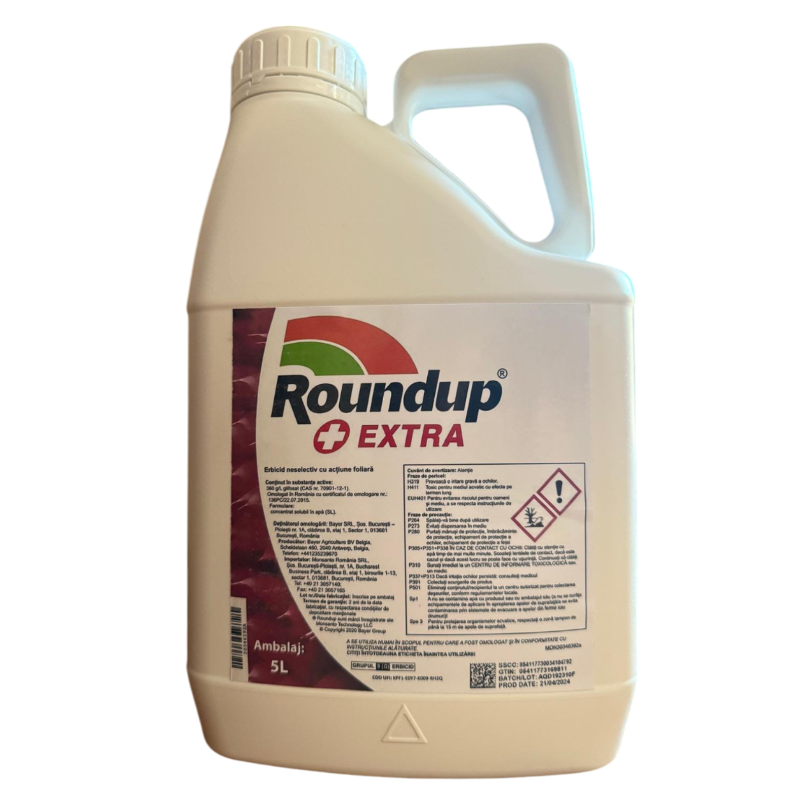 Roundup Weed Killer (Herbicide) 5L Canister – Glyphosate 360 g/L